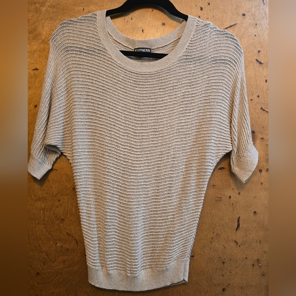 Express Women's Beige Knit Sweater - Picture 1 of 2